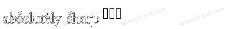 absolutely sharp字体转换